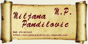 Miljana Pandilović vizit kartica